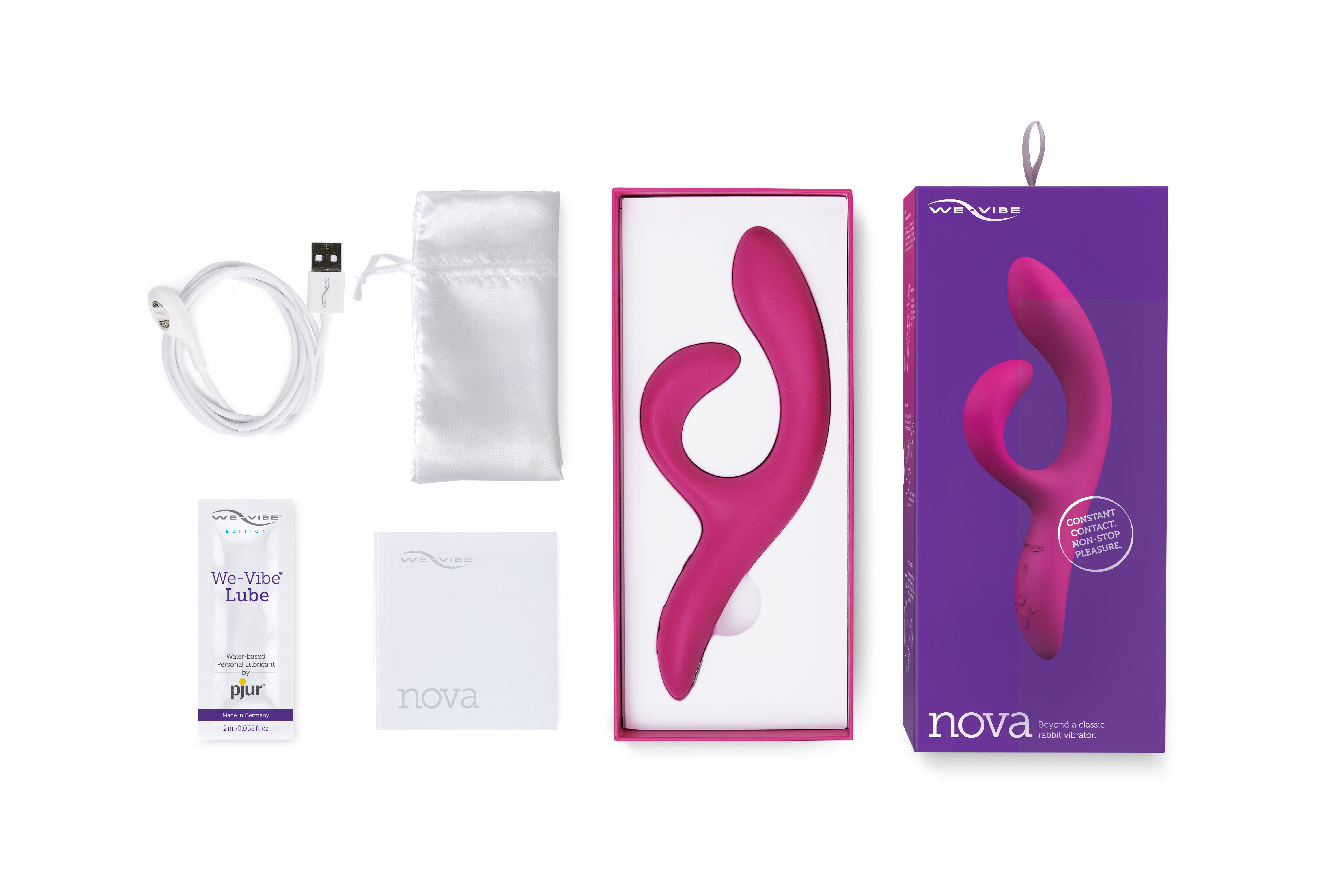 WE-VIBE Вибратор Nova 2 фиолетовый универсальный мощный вибратор на дистанционном управлении