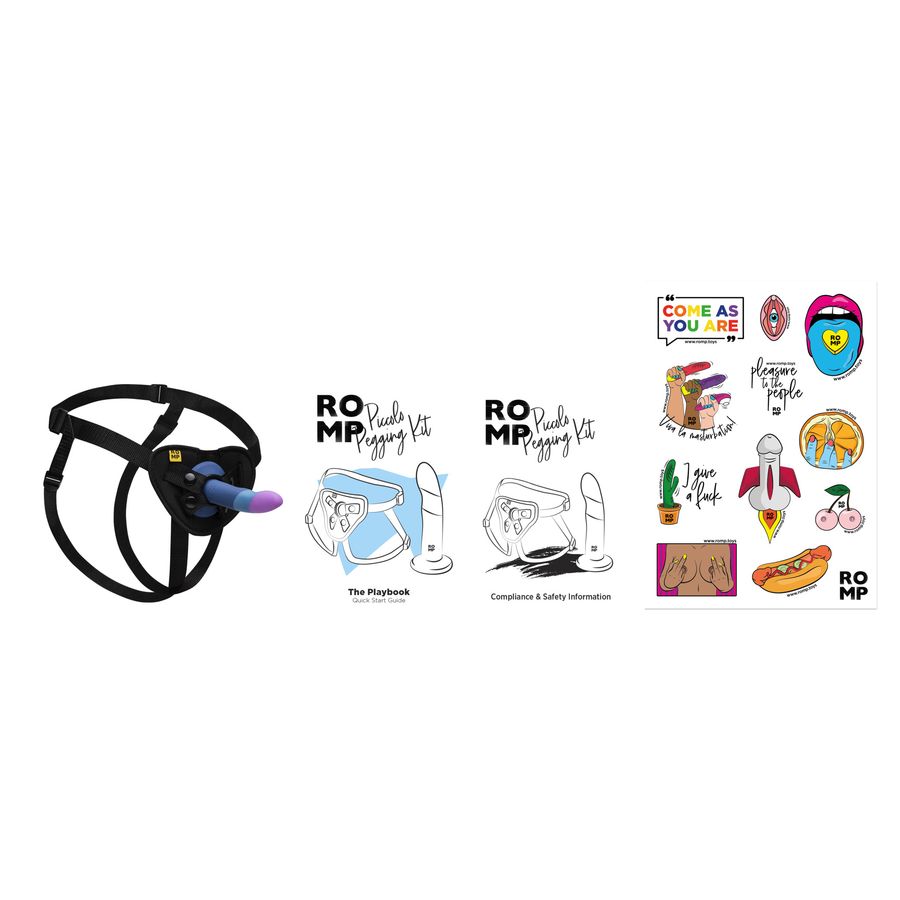 Romp Piccolo Pegging Kit: страпон  фаллоимитатор + пояс