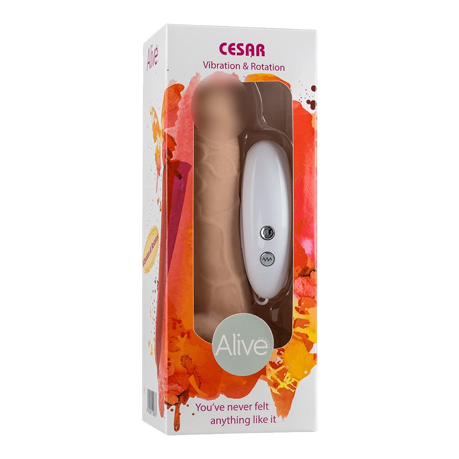 Medical Silicone Alive Cesar Вибратор реалистик с ротацией силиконовый 17,5см 