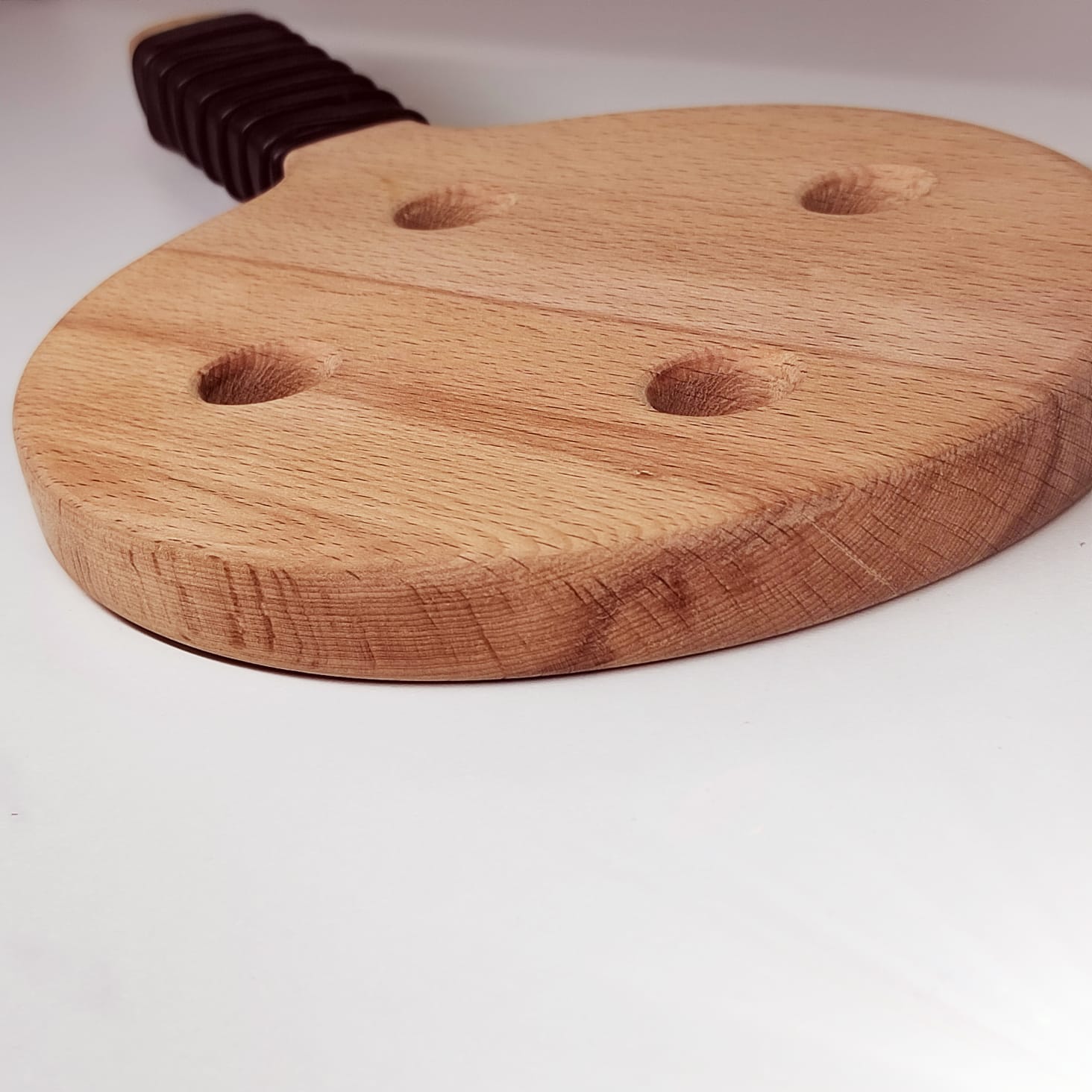 Деревянный падл, круглый с отвестиями,Wood Spanking Paddle Бук 