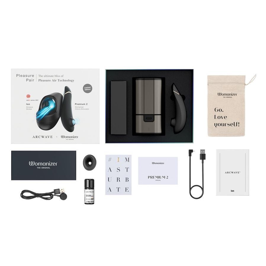 Womanizer Premium 2 + ARCwave Ion / Набор для пар Pleasure Pair: ARCwave Ion + Womanizer Premium 2