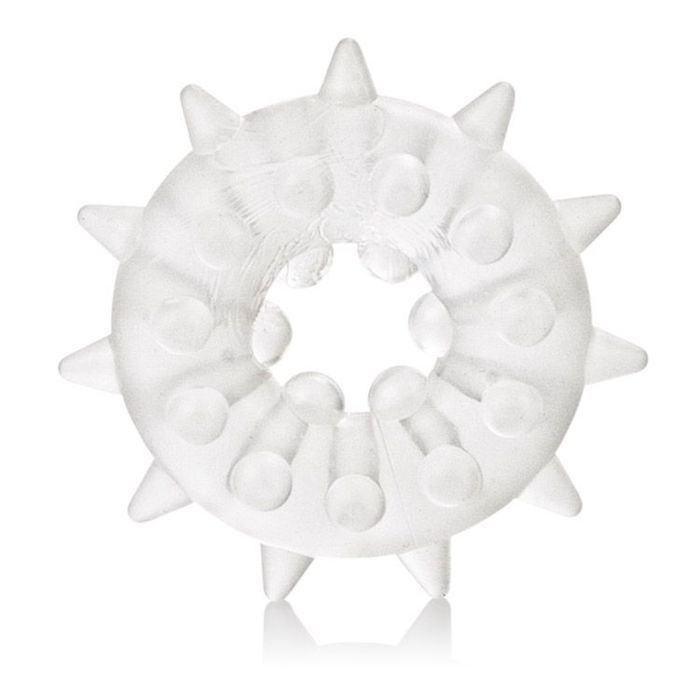 Эрекционное кольцо с шипами и шариками, прозрачное PR-12 