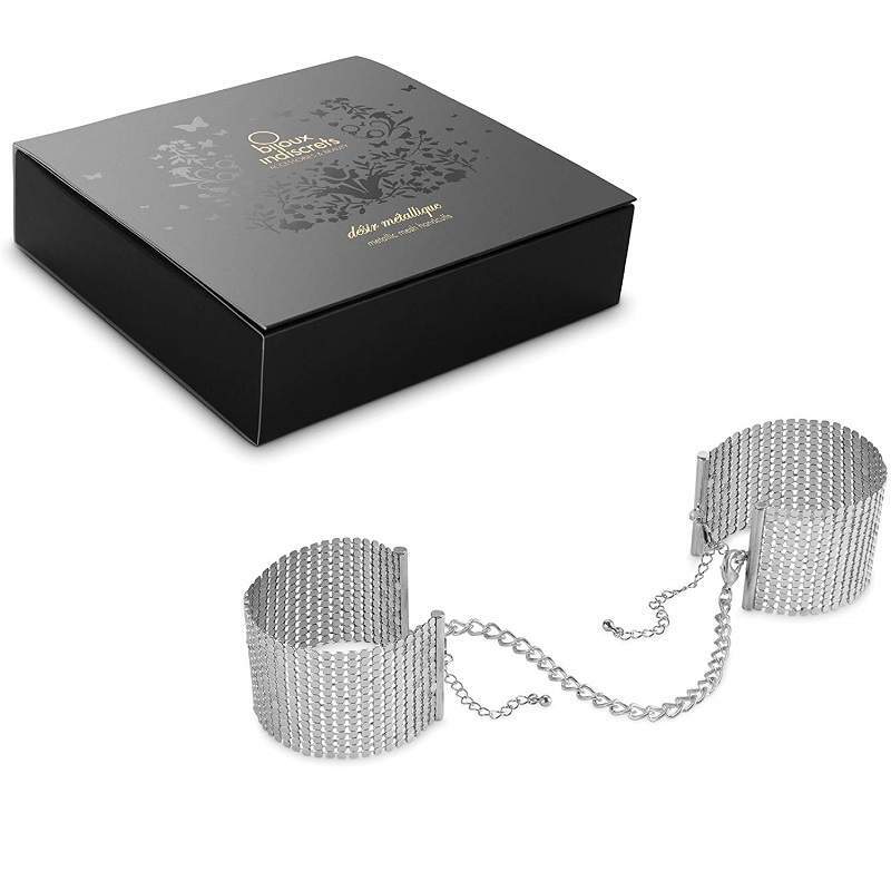 Bijoux Indiscrets Наручники из металлической сетки серебряные 